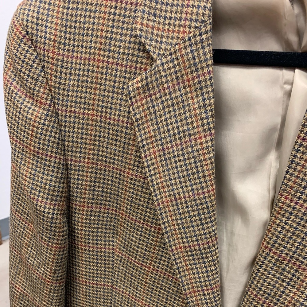 Plaid Wool Sport Coat 40 reg